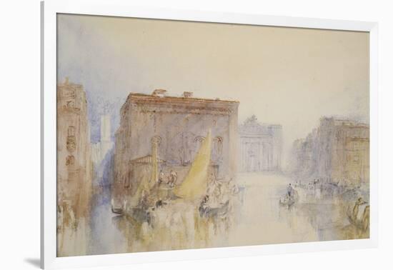 Venice: the Accademia, 1840 (W/C over Graphite with Pen & Reddish-Brown Ink)-Joseph Mallord William Turner-Framed Giclee Print