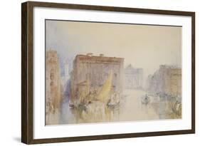 Venice: the Accademia, 1840 (W/C over Graphite with Pen & Reddish-Brown Ink)-Joseph Mallord William Turner-Framed Giclee Print