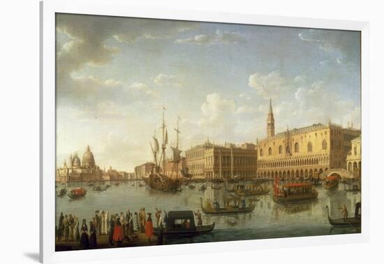 Venice: The Bacino di San Marco, with the Doge's Palace and Entrance to the Grand Canal, 1729-Hendrik Frans Van Lint-Framed Giclee Print
