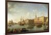 Venice: The Bacino di San Marco, with the Doge's Palace and Entrance to the Grand Canal, 1729-Hendrik Frans Van Lint-Framed Giclee Print