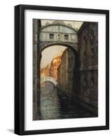 Venice - the Bridge of Sighs; Venise - Le Pont Des Soupirs, 1914-Henri Eugene Augustin Le Sidaner-Framed Giclee Print