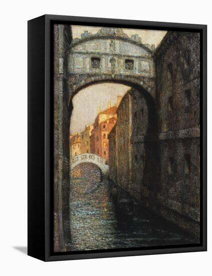 Venice - the Bridge of Sighs; Venise - Le Pont Des Soupirs, 1914-Henri Eugene Augustin Le Sidaner-Framed Stretched Canvas