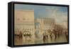 Venice, the Bridge of Sighs-J. M. W. Turner-Framed Stretched Canvas