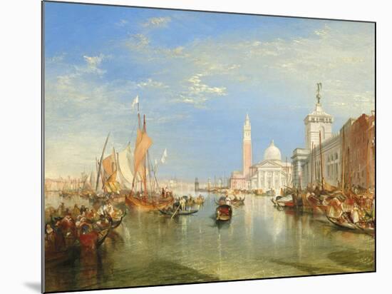Venice, The Dogana and San Giorgio Maggiore, 1834-J.M.W. Turner-Mounted Premium Giclee Print
