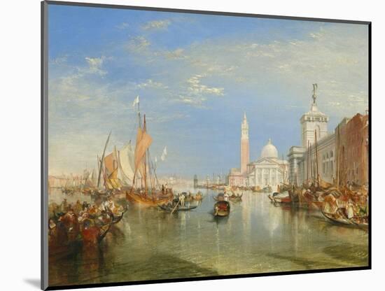 Venice: the Dogana and San Giorgio Maggiore, 1834-J. M. W. Turner-Mounted Art Print