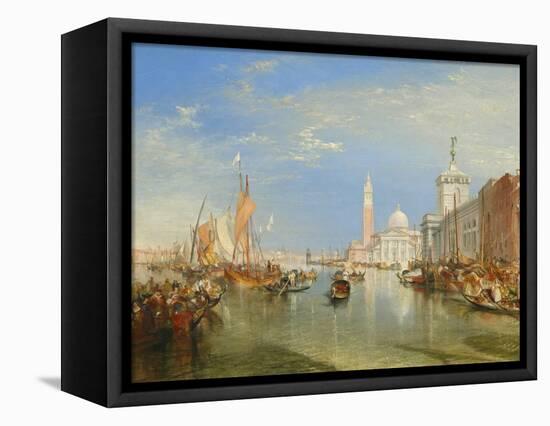 Venice: the Dogana and San Giorgio Maggiore, 1834-J. M. W. Turner-Framed Stretched Canvas