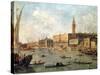 Venice: the Doge's Palace and the Molo from the Basin of San Marco, circa 1770-Francesco Guardi-Stretched Canvas