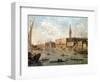 Venice: the Doge's Palace and the Molo from the Basin of San Marco, circa 1770-Francesco Guardi-Framed Premium Giclee Print