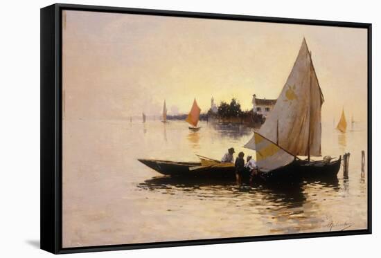 Venice - The End of the Day-Santoro Rubens-Framed Stretched Canvas