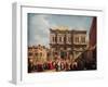 Venice: The Feast Day of Saint Roch, 1735, (1938)-Canaletto-Framed Giclee Print