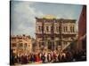 Venice: The Feast Day of Saint Roch, 1735, (1938)-Canaletto-Stretched Canvas