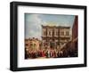Venice: The Feast Day of Saint Roch, 1735, (1938)-Canaletto-Framed Giclee Print