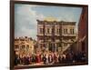 Venice: The Feast Day of Saint Roch, 1735, (1938)-Canaletto-Framed Giclee Print