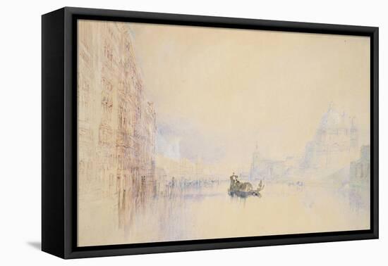 Venice: the Grand Canal, 1840 (Watercolour over Graphite with Bodycolour and Pen and Red Ink)-J. M. W. Turner-Framed Stretched Canvas