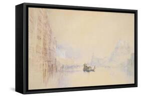 Venice: the Grand Canal, 1840 (Watercolour over Graphite with Bodycolour and Pen and Red Ink)-J. M. W. Turner-Framed Stretched Canvas