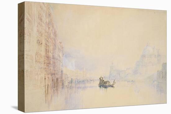 Venice: the Grand Canal, 1840 (Watercolour over Graphite with Bodycolour and Pen and Red Ink)-J. M. W. Turner-Stretched Canvas