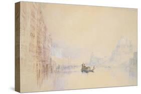 Venice: the Grand Canal, 1840 (Watercolour over Graphite with Bodycolour and Pen and Red Ink)-J. M. W. Turner-Stretched Canvas