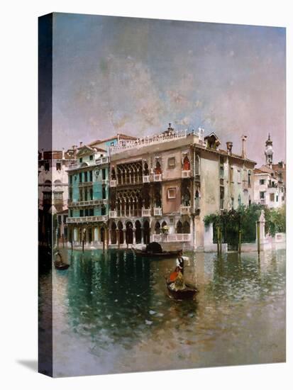 Venice, The Grand Canal. 1890-Robert Frederick Blum-Stretched Canvas