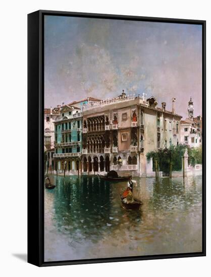 Venice, The Grand Canal. 1890-Robert Frederick Blum-Framed Stretched Canvas