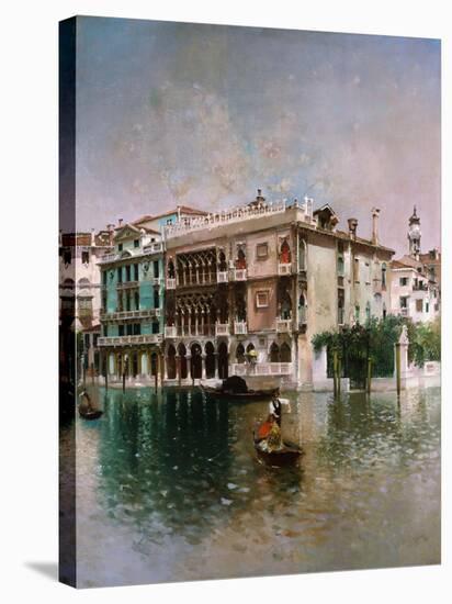 Venice, The Grand Canal. 1890-Robert Frederick Blum-Stretched Canvas