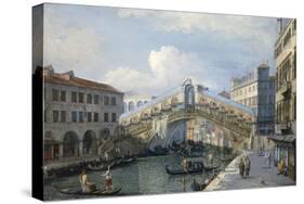 Venice, the Grand Canal, the Rialto Bridge from the South-Canaletto-Stretched Canvas