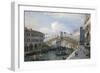 Venice, the Grand Canal, the Rialto Bridge from the South-Canaletto-Framed Giclee Print