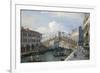 Venice, the Grand Canal, the Rialto Bridge from the South-Canaletto-Framed Giclee Print