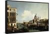 Venice, the Grand Canal: the Salute and Dogana from the Campo Sta Maria Zobenigo-Canaletto-Framed Stretched Canvas