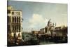 Venice, the Grand Canal: the Salute and Dogana from the Campo Sta Maria Zobenigo-Canaletto-Stretched Canvas