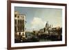 Venice, the Grand Canal: the Salute and Dogana from the Campo Sta Maria Zobenigo-Canaletto-Framed Giclee Print