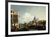 Venice, the Grand Canal: the Salute and Dogana from the Campo Sta Maria Zobenigo-Canaletto-Framed Giclee Print