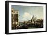 Venice, the Grand Canal: the Salute and Dogana from the Campo Sta Maria Zobenigo-Canaletto-Framed Premium Giclee Print