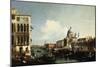 Venice, the Grand Canal: the Salute and Dogana from the Campo Sta Maria Zobenigo-Canaletto-Mounted Premium Giclee Print