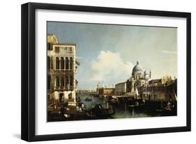 Venice, the Grand Canal: the Salute and Dogana from the Campo Sta Maria Zobenigo-Canaletto-Framed Giclee Print