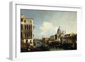 Venice, the Grand Canal: the Salute and Dogana from the Campo Sta Maria Zobenigo-Canaletto-Framed Giclee Print