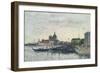 Venice, the Mole at the Entrance to the Grand Canal and the Salute, Evening, 1895-Eugene Louis Boudin-Framed Giclee Print