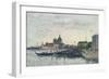 Venice, the Mole at the Entrance to the Grand Canal and the Salute, Evening, 1895-Eugene Louis Boudin-Framed Giclee Print