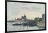 Venice, the Mole at the Entrance to the Grand Canal and the Salute, Evening, 1895-Eugene Louis Boudin-Framed Giclee Print