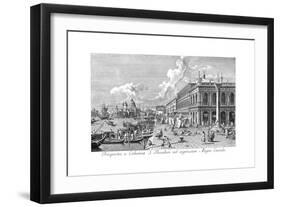 Venice: The Molo, 1735-Antonio Visentini-Framed Giclee Print