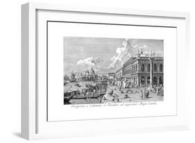 Venice: The Molo, 1735-Antonio Visentini-Framed Giclee Print