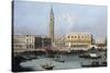 Venice, the Molo from the Bacino di SanMarco-Canaletto-Stretched Canvas