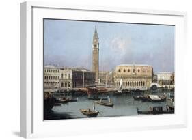 Venice, the Molo from the Bacino di SanMarco-Canaletto-Framed Giclee Print