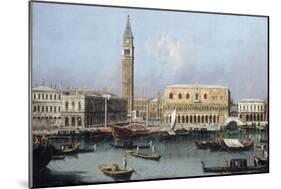 Venice, the Molo from the Bacino di SanMarco-Canaletto-Mounted Giclee Print