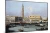 Venice, the Molo from the Bacino di SanMarco-Canaletto-Mounted Premium Giclee Print