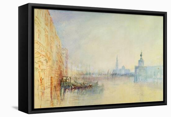 Venice, the Mouth of the Grand Canal, C.1840 (W/C on Paper)-J. M. W. Turner-Framed Stretched Canvas