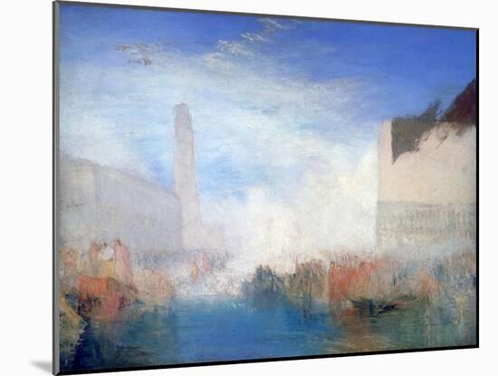 Venice, the Piazzetta with the Ceremony of the Doge Marrying the Sea, C1835-J. M. W. Turner-Mounted Giclee Print