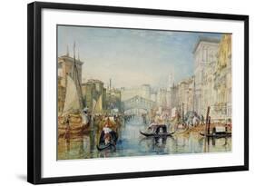 Venice: the Rialto, 1820-21-J. M. W. Turner-Framed Giclee Print