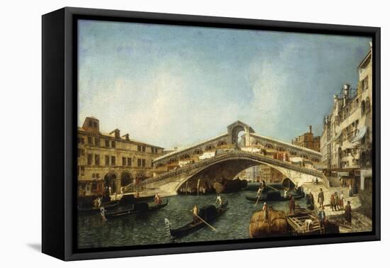 Venice, the Rialto Bridge from the South-Francesco Albotto-Framed Stretched Canvas