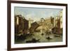 Venice, the Rialto Bridge-Giacomo Guardi-Framed Giclee Print