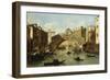 Venice, the Rialto Bridge-Giacomo Guardi-Framed Giclee Print